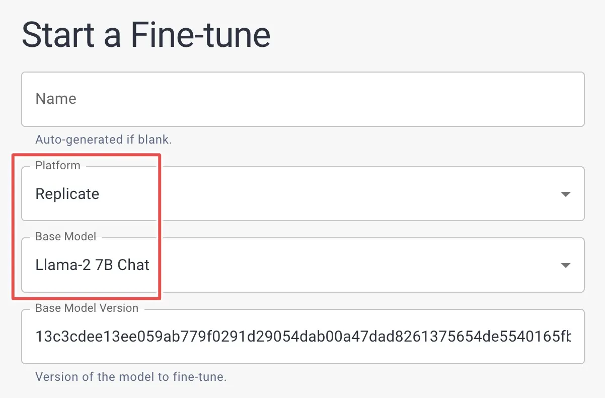 Replicate Llama-2 7B Chat