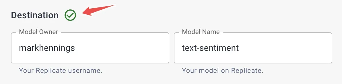Replicate model is ready