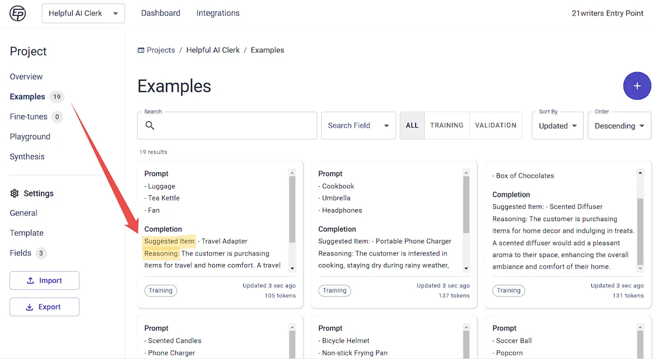 Imported examples
